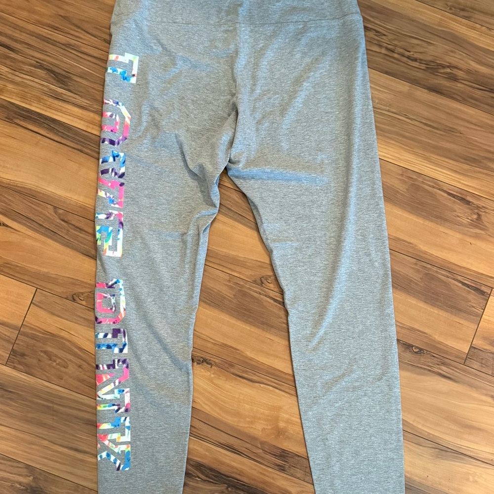 🩶 🌈 PINK by Victoria’s Secret Gray Leggings – XL - Picture 5 of 7